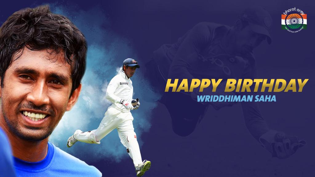 Happy Birthday  wriddhiman Saha best wicket keeper in India 
