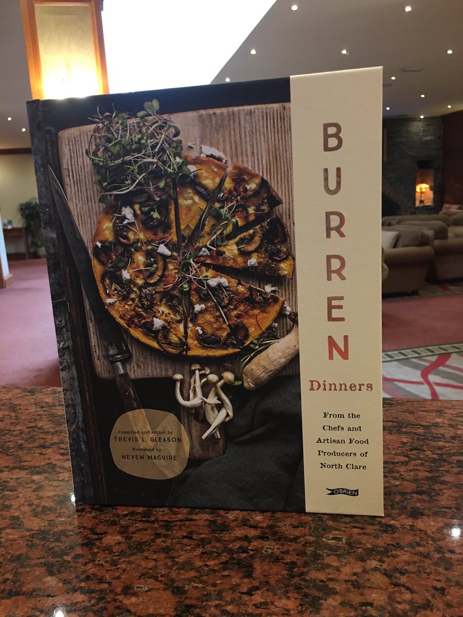 We just LOVE at his book! So happy to have the absolutely delicious #BurrenDinners book for sale here in the hotel 🤗Our own wonderful head chef, Ronan, features - our fav dinner, of course 😋Fab recipes from <a href="/BurrenFoodTrail/">Burren Food Trail</a> and <a href="/visitBurren/">Visit the Burren</a> #TasteTheIsland #TasteTheBurren
