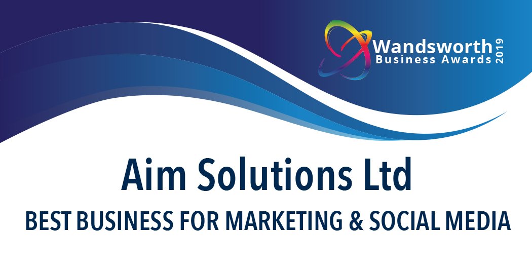 Congratulationss to Aim Solutions Ltd for winning the Best Business for Marketing and Social Media category! #winner #wandsworth #award <a href="/WandsChamber/">Wandsworth Chamber</a> #marketing #socialmedia  #trophy