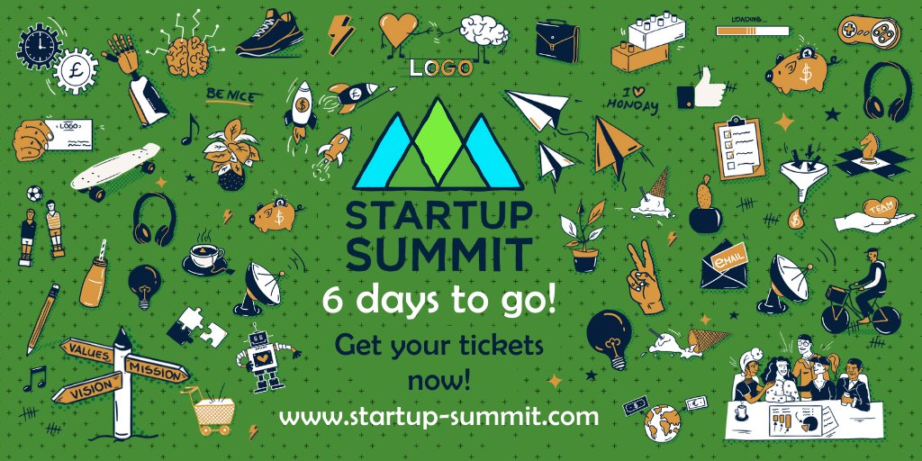 Startup_Summit_'s tweet photo. ⏰ Startup Summit 2019: SIX days to go! ⏰

The countdown is well and truly on - it's less than a week until #SUS19. 🙌

Have you seen the agenda? We've packed three stages with talks, panels, competitions and workshops for you to enjoy.

Check it out 👉 https://t.co/Bs2QdrRzDf https://t.co/yMo5khtUZ0
