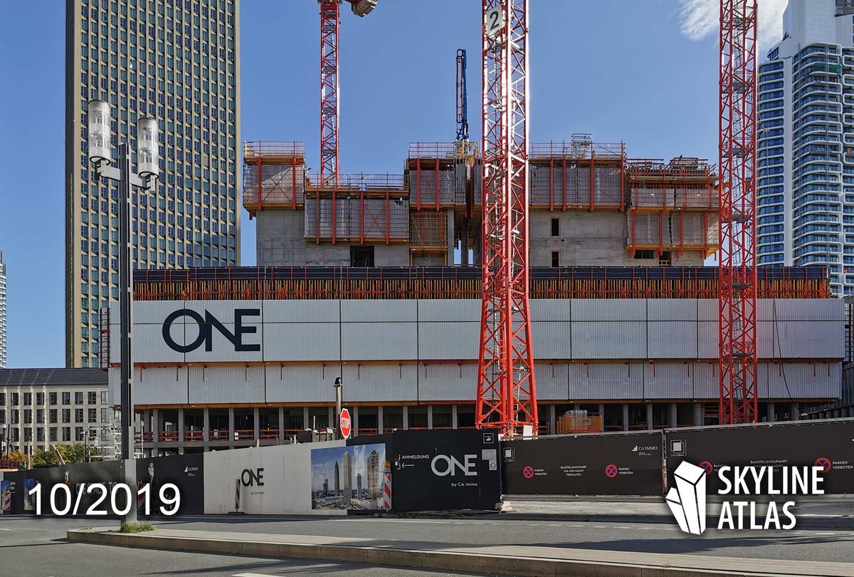 skylineatlas's tweet photo. Beim #Wolkenkratzer ONE in #Frankfurt (190m) entstand kürzlich die Kletterschaltung. Damit wird das #Hochhaus die kommenden Monate merklich an Höhe gewinnen.
ONE im SKYLINE ATLAS:
https://t.co/0ueQ5G4FDk
(oder "one skyline atlas" googlen)
#Architektur #FFM #CAImmo @CAImmobilien https://t.co/VWqoHNQxxn