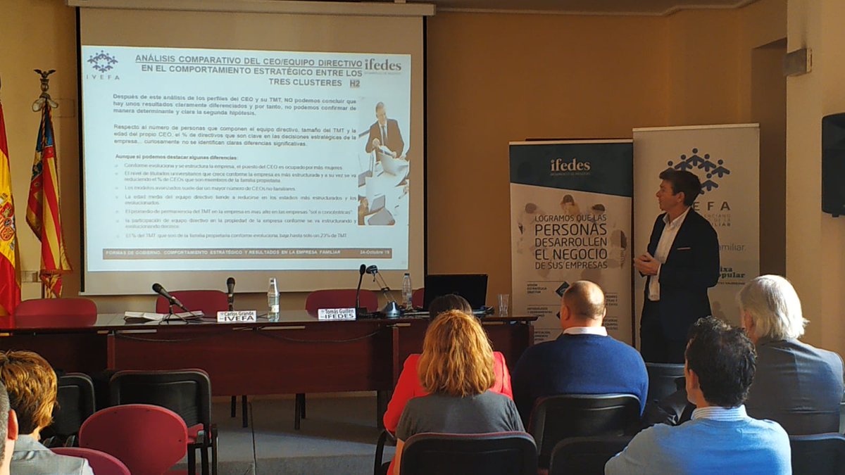 Tras el análisis comparativo del #CEO/equipo directivo en el comportamiento estratégico entre los tres clústeres, <a href="/_tomasguillen/">Tomás Guillén IFEDES</a> destaca las siguientes características 📷  ⤵️
