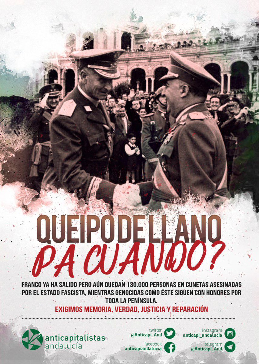 TeresaRodr_'s tweet photo. Hoy tendremos el placer de celebrar el #UnboxingFranco. Y dentro de poco disfrutaremos también de la exhumación de Queipo de Llano de la Macarena. Seguiremos trabajando por la memoria y la dignidad de las miles de víctimas del franquismo que aún siguen en cunetas. https://t.co/7XDTMMxSmh