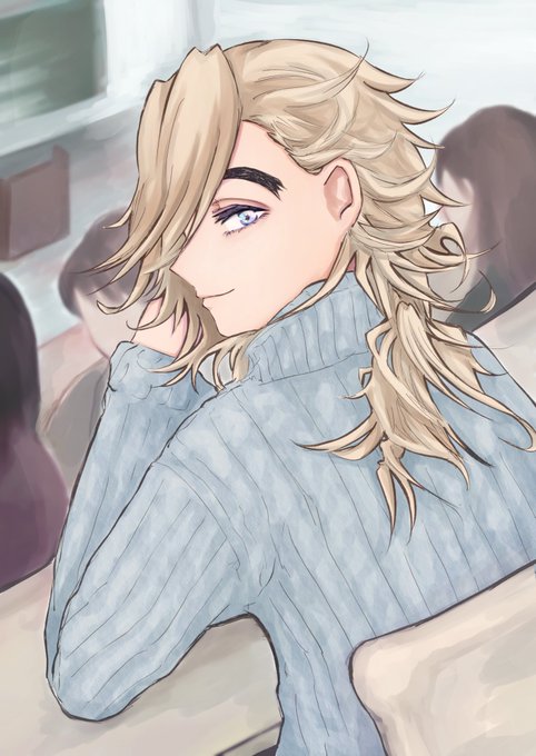 ひがらさんがTwitterに投稿した童磨(鬼滅の刃)のイラスト。