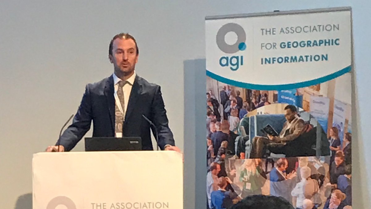 GeoCommunity's tweet photo. And we’re off #geocom19 starts with a welcome from Chris Chambers stressing AGI is members’ association &amp; theme of #ClimateChange affects each &amp; everyone of us https://t.co/OVLh4RjWaZ