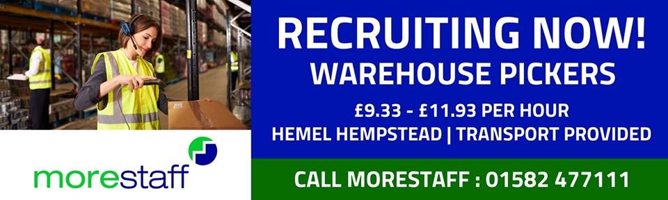 Warehouse Pickers | £9.33 - £11.93 Per Hour
#HemelHempstead - Transport Provided

Morestaff are currently recruiting Warehouse Pickers on behalf of client based in Hemel.

• Day &amp; night shifts

Apply - bit.ly/2pMDQHY

For more info, call 01582 477111.

#WarehouseJobs