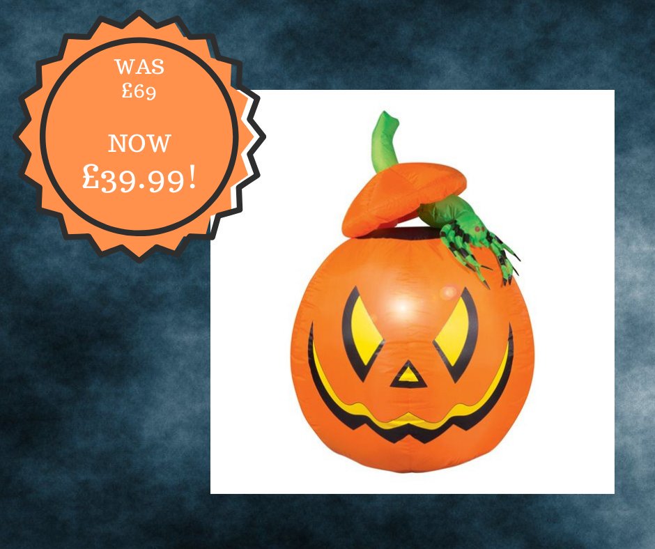 HorrorShopUK's tweet photo. Ideal for adding a real wow factor to your #Halloween display our Spooky Pumpkin &amp; Spider Inflatable is now just £39.99!👏🎃
This fully self-inflating #decoration is perfect for adding an impressive display in your home or party venue!
Shop our SALE here - https://t.co/fK8koUbkWz https://t.co/RokOyMqJhz