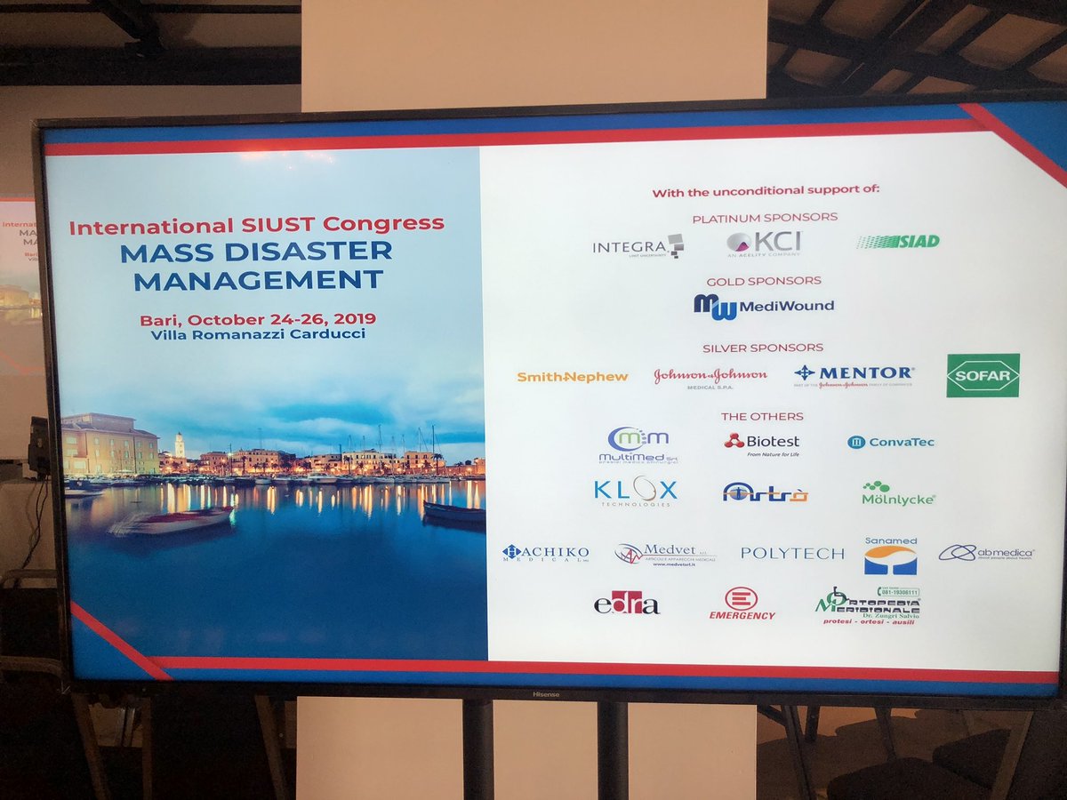 EricGoralnick's tweet photo. Honored to attend a conference in Bari, Italy with @BrighamWomens @CSPH_BWH @steppingstrong1 colleagues @simontalbotmd Matt Carty and EJ Caterson to discuss disasters. Professor Guidice was inspired by his experiences to organize #SIUST https://t.co/NMfE5agjj2