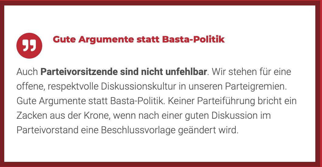 kampmannroth19's tweet photo. Auch Parteivorsitzende sind nicht unfehlbar. @c_kampmann und @MiRo_SPD stehen für eine offene, respektvolle Diskussionskultur in unseren Parteigremien. Gute Argumente statt Basta-Politik. #KampmannRoth #unsereSPD #Parteireform https://t.co/R7mPknrxCU