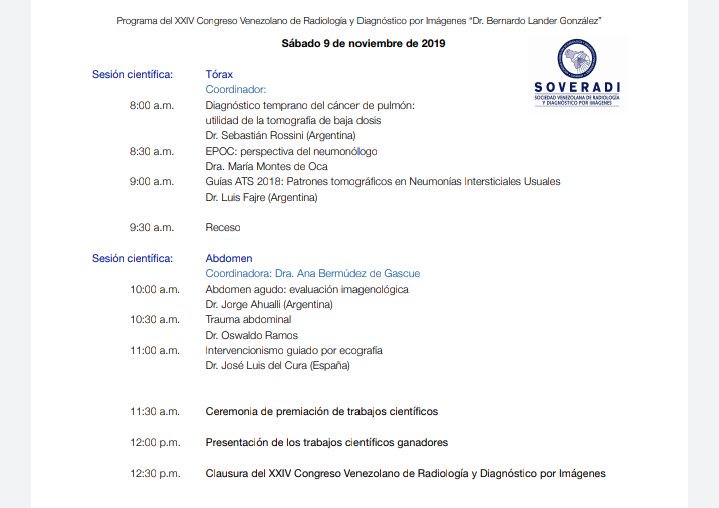 Programa SOVERADI 2019! Te esperamos! 👌👍