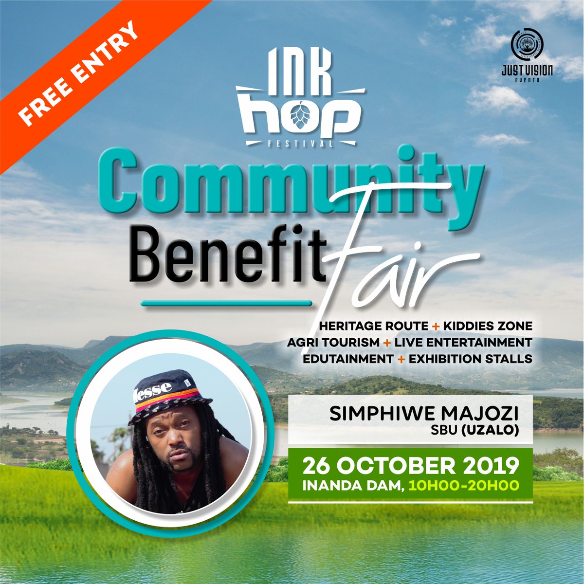 JustVision's tweet photo. Come meet and greet your favourite actor from  @Uzalo_SABC1 Simphiwe Majozi AKA Sbu at INKHOP's Community Benefit Fair, Inanda Dam KwaNgcolosi #CommunityBenefitFair #CBF2019 https://t.co/jLg8Xpnsa0
