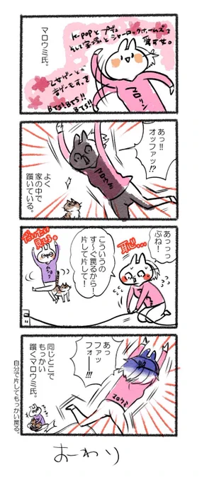 なんもないとこですぐこける！#るーさん #るー3 #日常 #日記 ＃4コマ漫画  