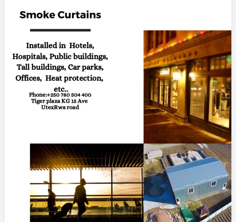 ibmsafrica's tweet photo. Smoke curtains pushes smoke to ventilation system! We have them in store for your shopping malls,hospitals, Airport etc.. #RwOT #kigali #EastAfrica #inkongi #firextinguishers https://t.co/DL433iTzwm