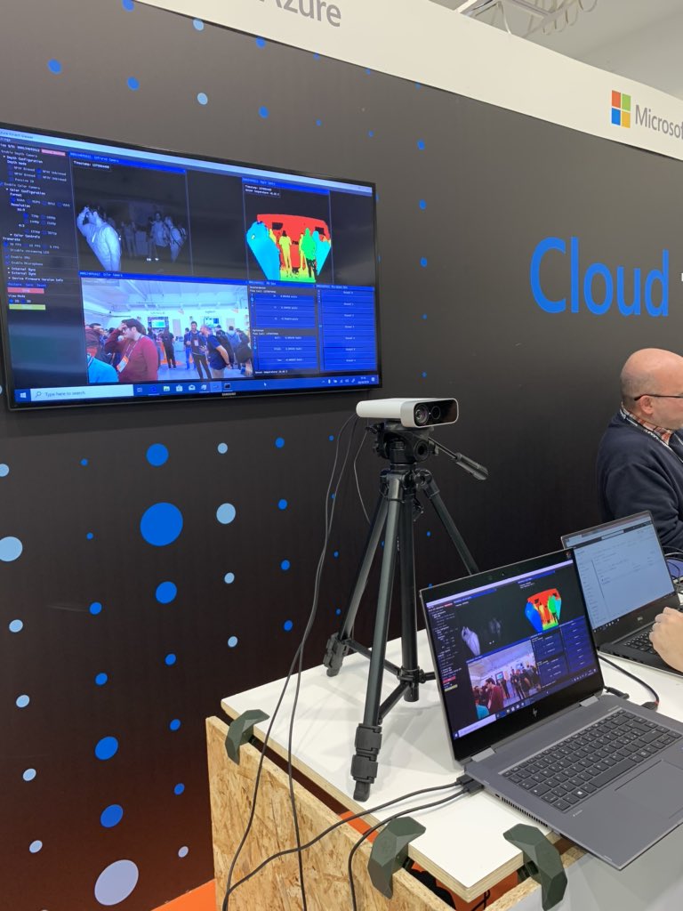 danardelean's tweet image. #Microsoft stand at #Codemotion  powered by @mahizsrl #Azure #Kinect cc @AlexBream