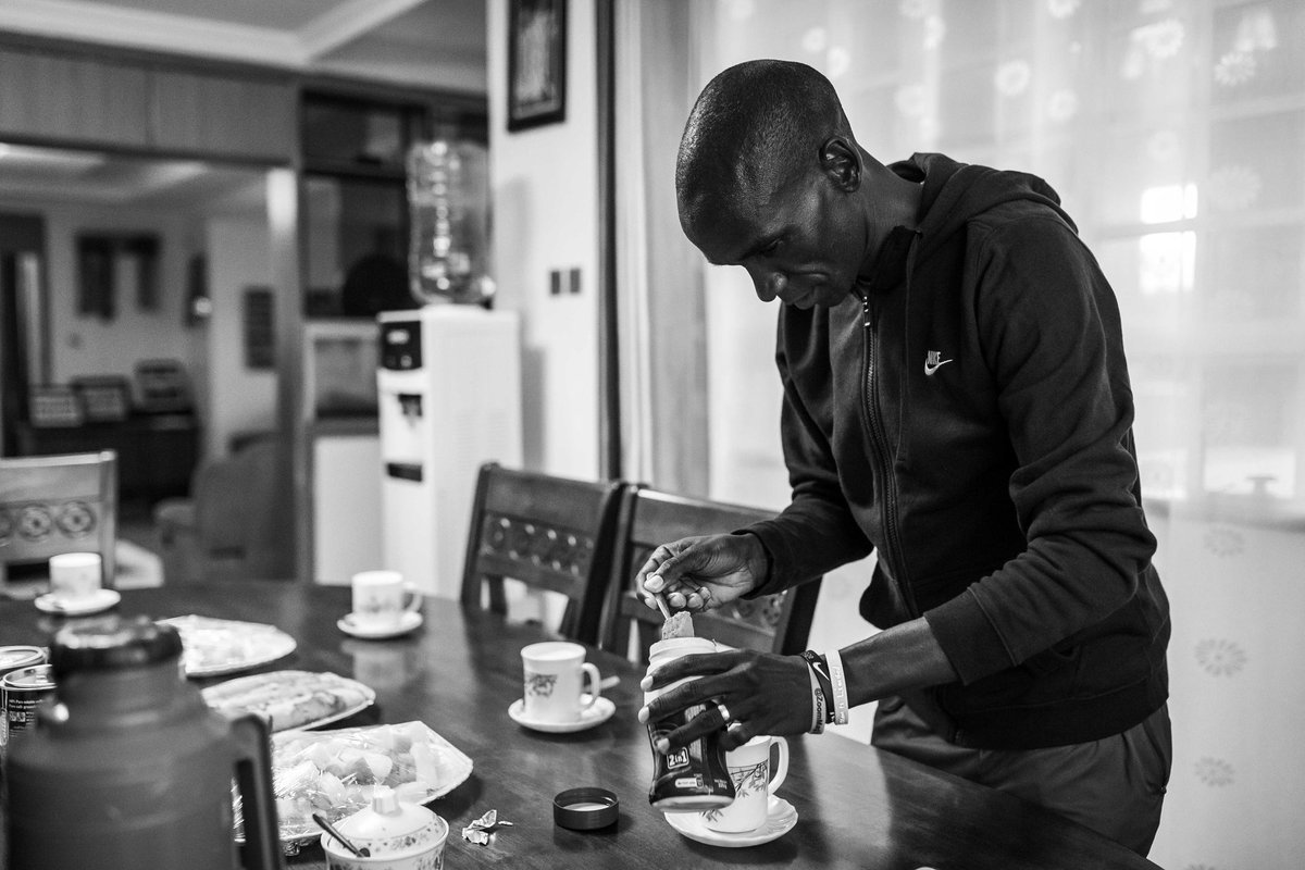 EliudKipchoge's tweet image. Thoroughly enjoying these wonderful mornings at home.