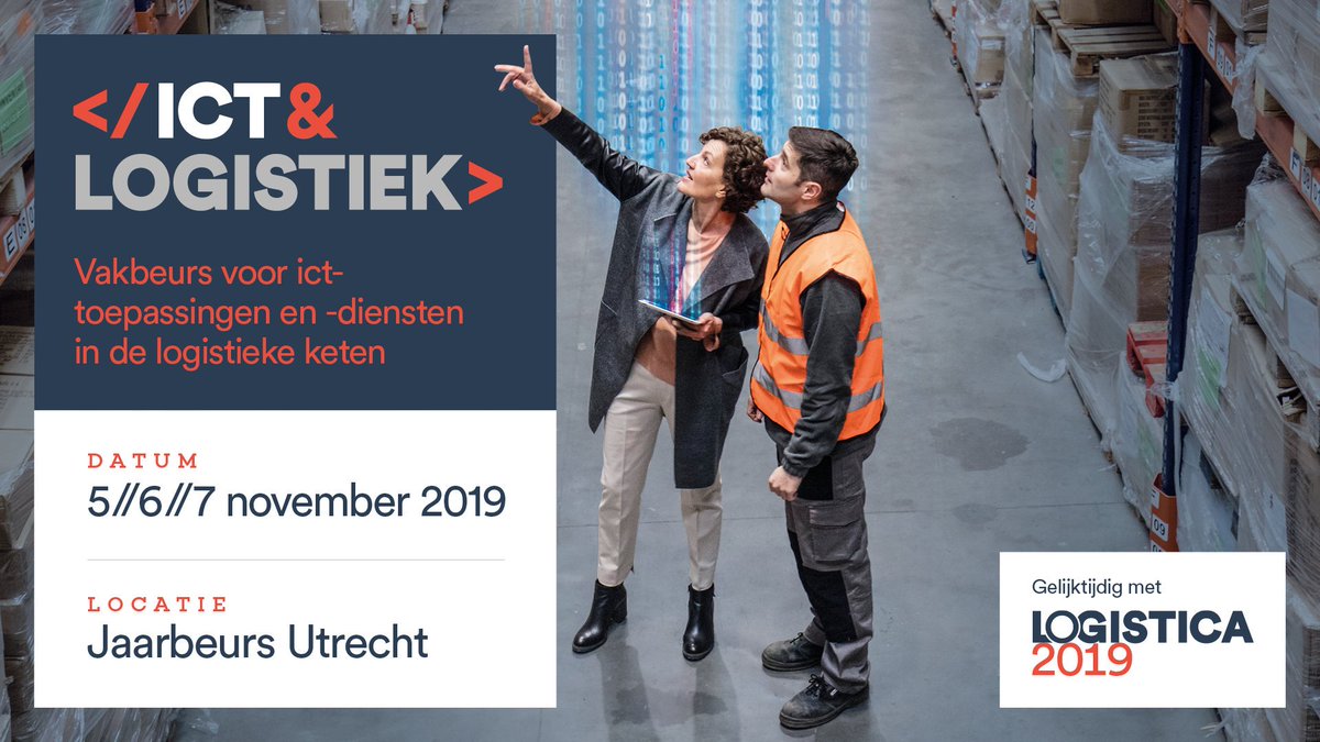 Van 5 t/m 7 november 2019 is Aucxis naar goede gewoonte present op ICT &amp; Logistiek, hét jaarlijkse event in Nederland over (ICT-)oplossingen voor efficiënte en effectieve logistieke processen. Gratis toegangsbadge via bit.ly/35YCNFE. Tot dan?
#rfid #logistics #ict