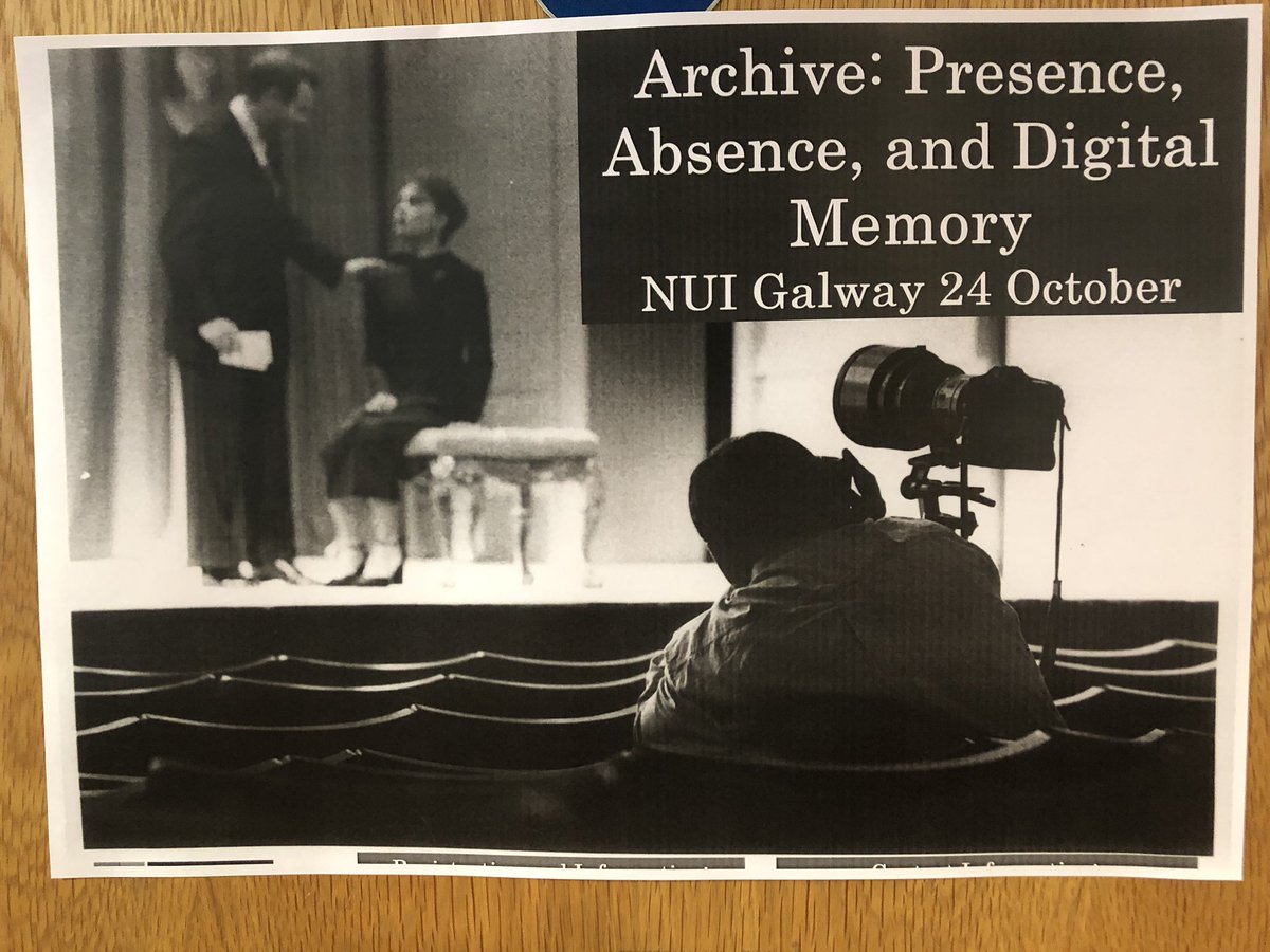 Looking forward to the luxury of a day looking at performance and the archive: presence, absence and digital memory @nuigarchives #phdlife @CSSD_Research @apac_ssn #archives