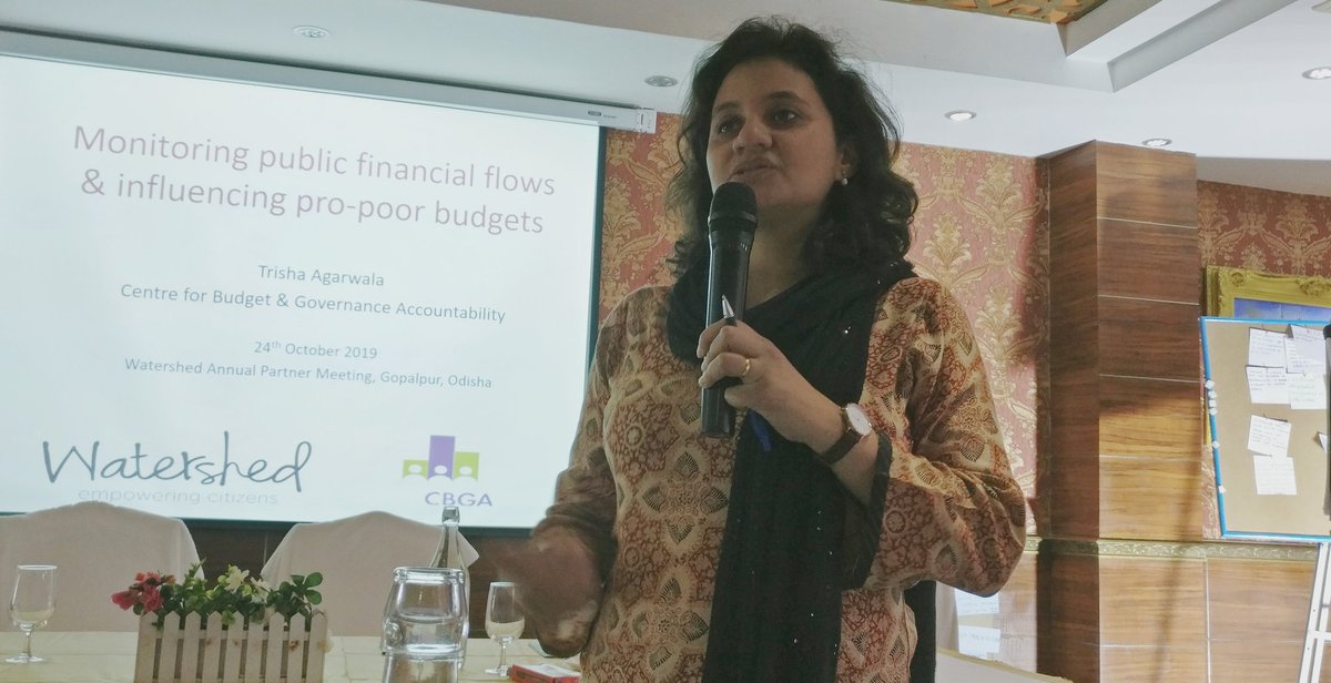 Trisha from #CBGA shares the experience and challenges of working on WASH budget -advocacy and finance in #watershed #watershedindia <a href="/IRCWASH/">IRC</a>
