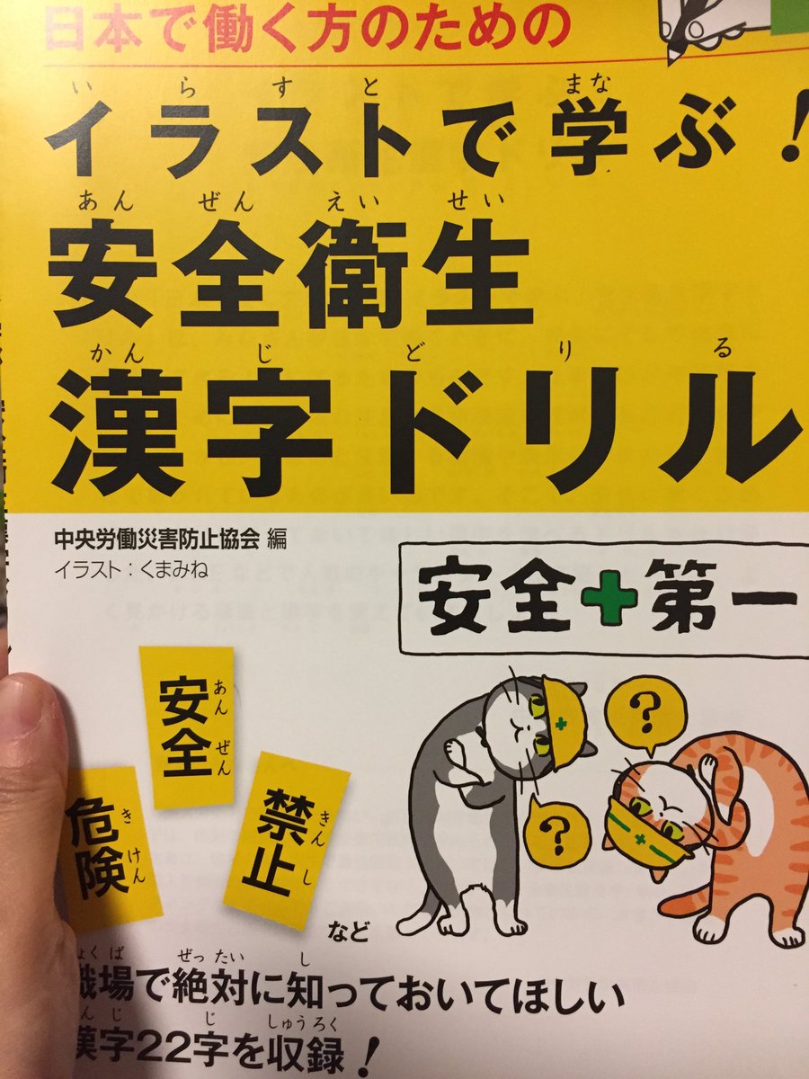 良い眼鏡松 療養休止中 Ar Twitter 中災防さんがとうとう新境地に到達した 出来立てホヤホヤのくまみね先生コラボ漢字ドリル ただし外国人労働者向け これを手にした途端 これ 出たばっかりの 人気の書籍なんです って熱いアピールをされたので
