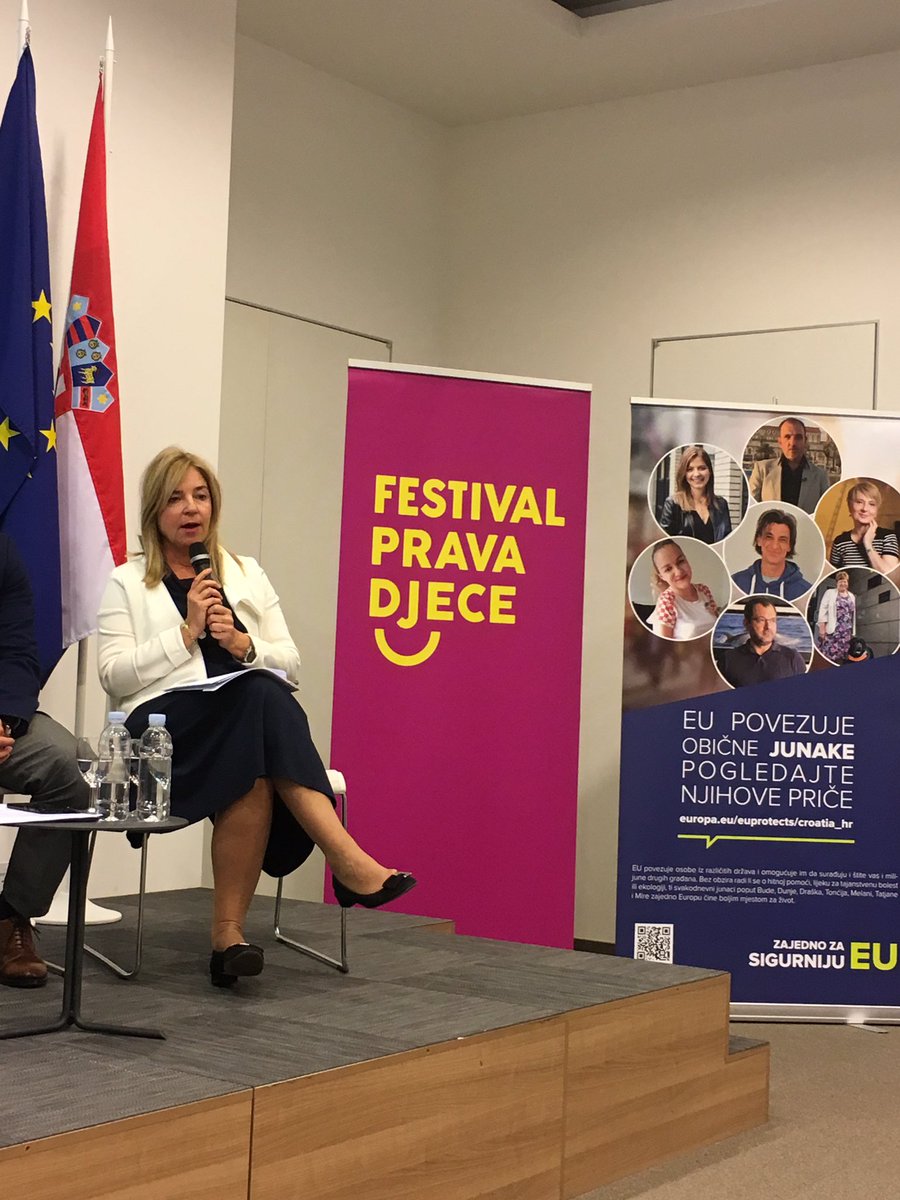 lanazeko's tweet photo. “Pravo na stvaralastvo, odabir i generalno inkluzija su ono sto cini prostupacnost AV sadrzaja djeci s invaliditetom i senzornim ostecenjima toliko vaznim” pravobraniteljica za djecu Helena Pitnat Dragičević @EK_Hrvatska #EUProtects #ZajednoZaSigurnijuEU #FestivalPravaDjece https://t.co/jg7pbOISht