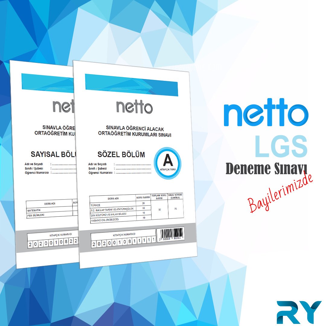 Netto LGS Mavi Deneme Sınavı tüm bayilerimizde... 
<a href="/referansyayin/">Referans Yayınları</a>
  #referansyayinlari #netto #lgs

Bayilerimizin listesi: referansyayinlari.com/bayilerimiz