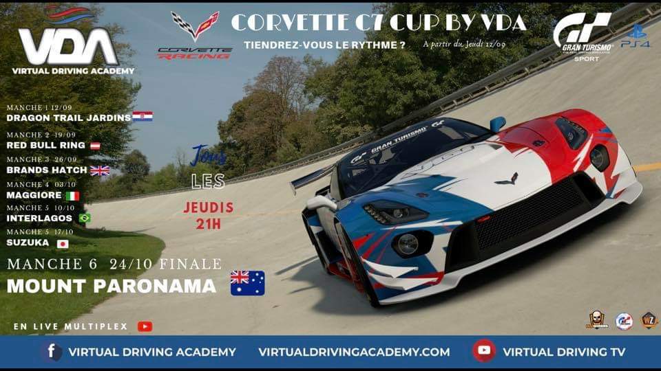 GTReSport's tweet photo. [#GTS]Se soir à 20h40 3 de nos pilotes s'envolent pour la  final de la c7 cup by vda sur mount panorama 🇦🇺 venez soutenir nos pilotes
@TMThrustmaster @ACE_Esport_GG @BenjDuchene @NHLGamerCOM @TREDIRAP
https://t.co/WojMU0PSJj https://t.co/8Fhbry8gzg