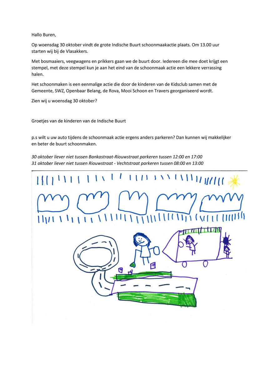 Help jij ook mee? Op woensdag 30 oktober 2019 vindt de grote #IndischeBuurt #schoonmaakactie plaats, de start is om 13.00 uur bij de #Vlasakkers #Kidsclub @TraversWelzijn #Gemeente #Zwolle @wspoost <a href="/swz_zwolle/">Woningcorporatie SWZ</a> @OpenbaarBelang <a href="/ROVAzwolle/">ROVA Zwolle</a> <a href="/MooiSchoonNL/">Mooi Schoon</a> #Openbareruimte #Zwerfvuil