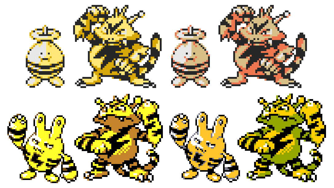 Dr. Lava on Twitter "• Top row Elekid & Electabuzz as they appeared in Gold & Silver's leaked