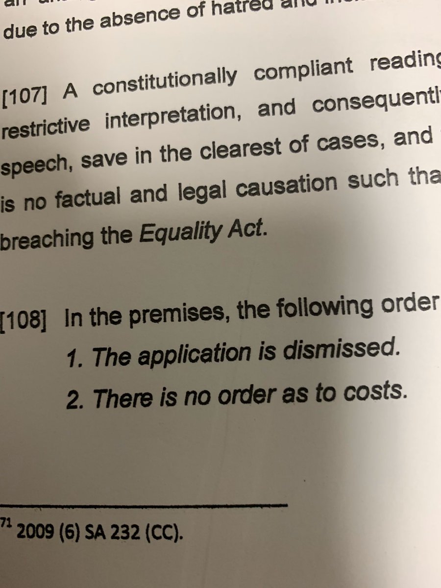 Dealt decisively with them combined, now attending to their handler at the Equality Court in Johannesburg. #Kubo #Asijiki #VoteEFF