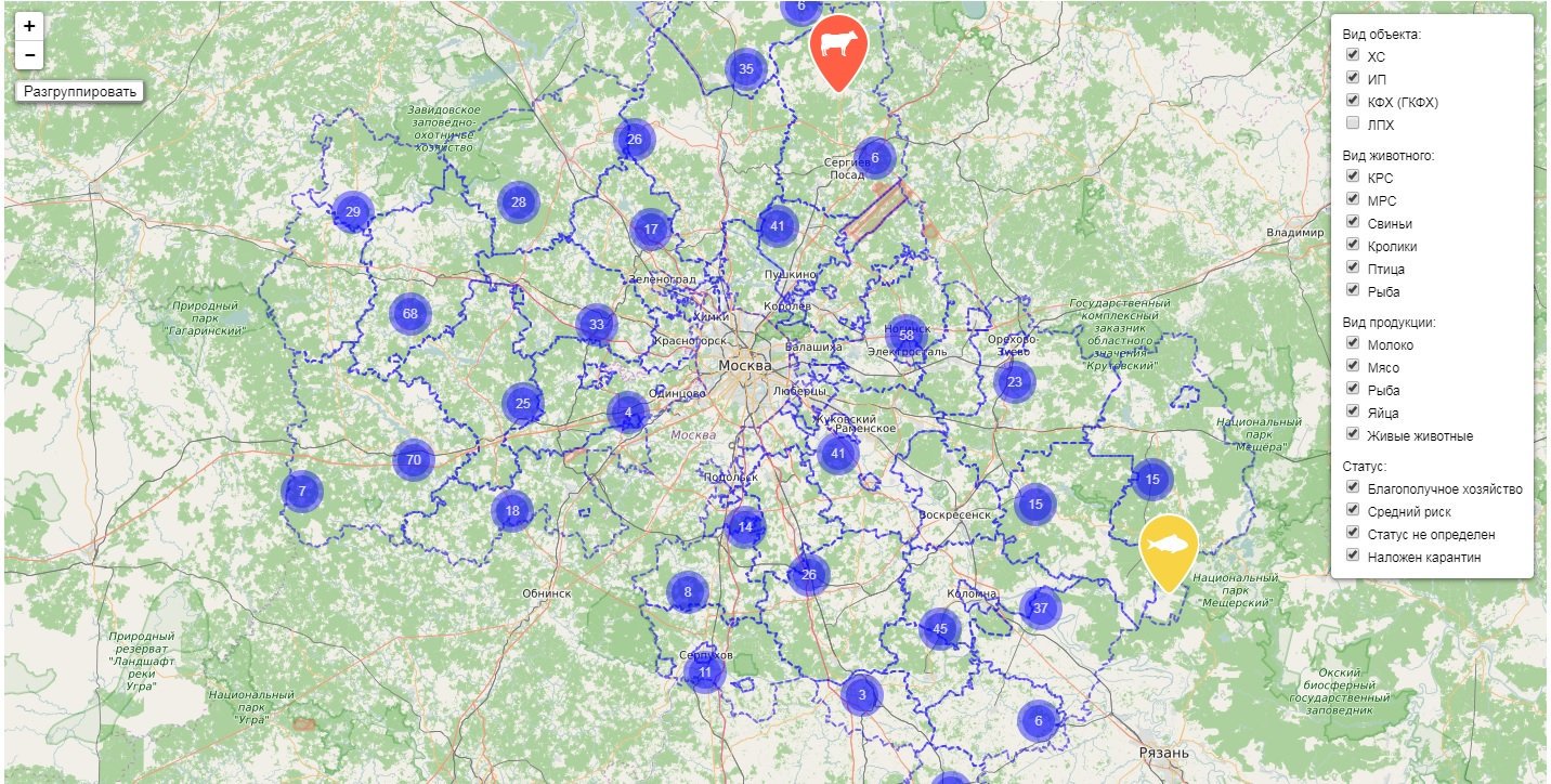 Карта обитания медведей в московской области