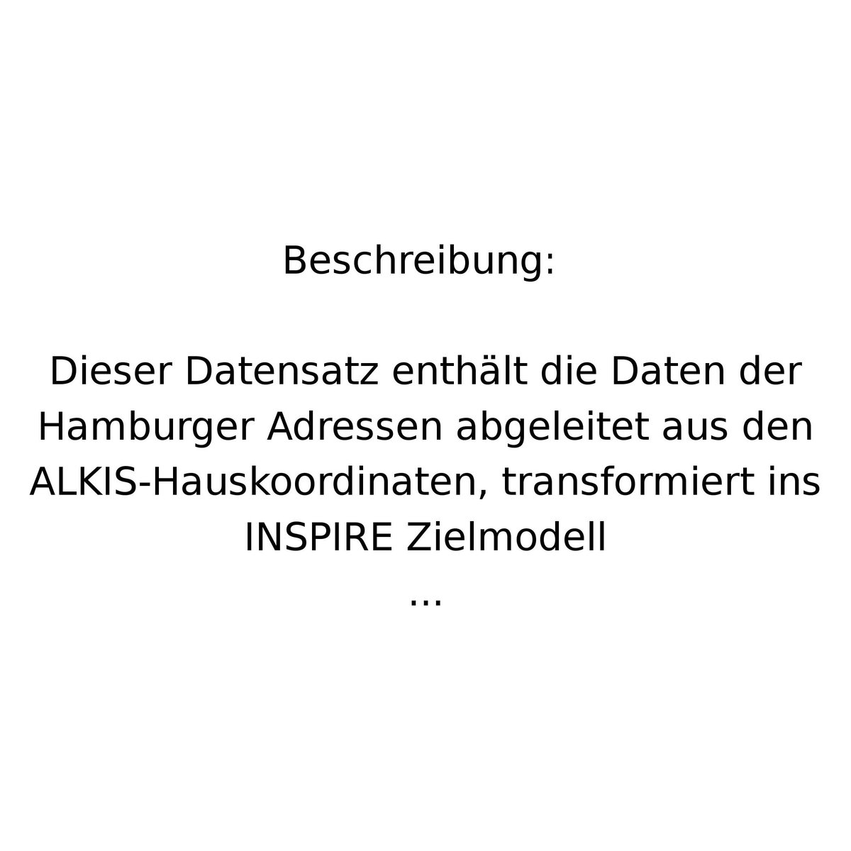 Neuer Datensatz! Titel: INSPIRE HH Adressen Hauskoordinaten, Von: Landesbetrieb Geoinformation und Vermessung suche.transparenz.hamburg.de/dataset/inspir… #opendata #hamburg