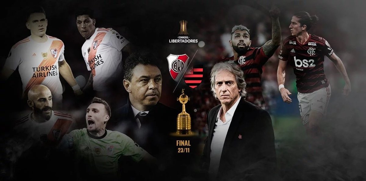 DiarioOle's tweet photo. 🔜 Enorme final de Libertadores nos espera el próximo sábado 23 de noviembre

🇦🇷 River Plate - 🇧🇷 Flamengo

⏱ Empieza la cuenta regresiva... https://t.co/2gkpYBLVx9