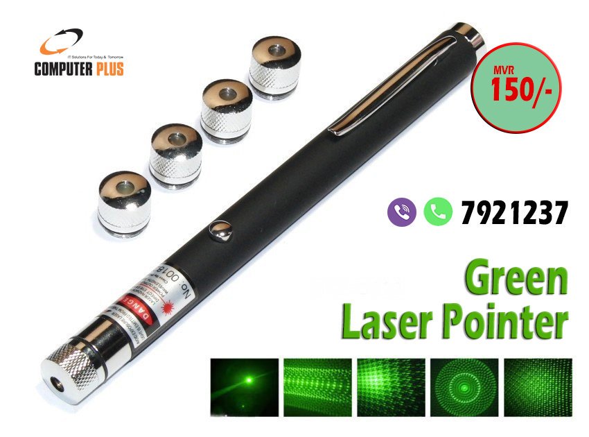 compplus's tweet photo. Green Laser Pointer

MVR 150/-

Contact : 7921237

#computerplusmv https://t.co/i3gj95hr8w