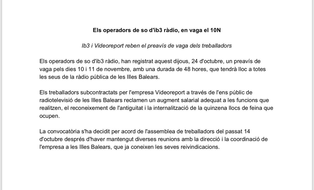 IB3radio_Tec's tweet photo. 🚨🚨🚨🚨🚨  COMUNICAT  🚨🚨🚨🚨🚨 https://t.co/wHxzyKhIVa