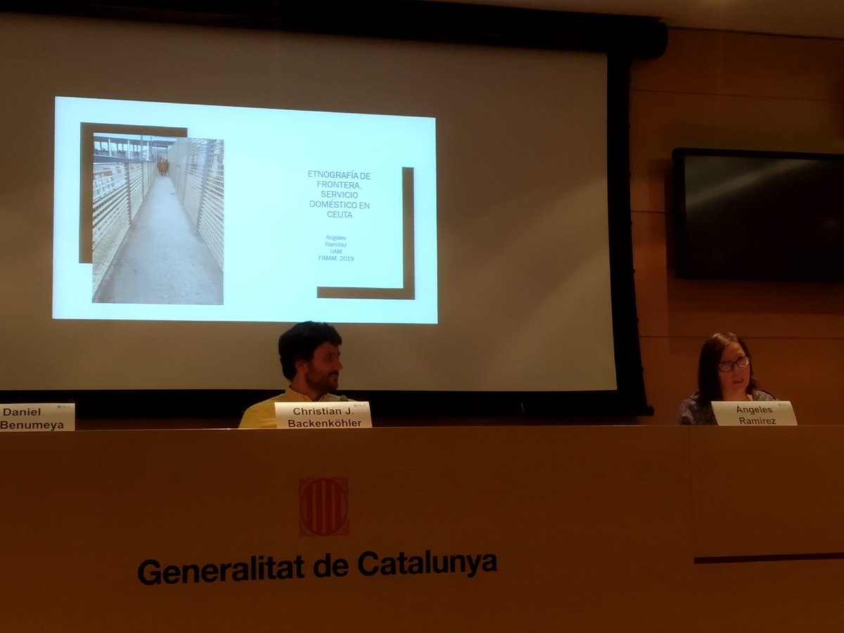REIMrevista's tweet photo. @angeleramire presenta los principales aportes de su investigación sobre servicio doméstico en Ceuta #XXIIFIMAM en @IEMed_ y @UniBarcelona https://t.co/ZhlghV5G9X