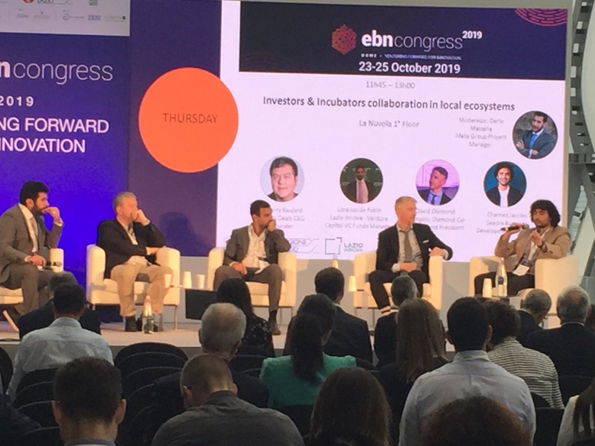 LarryCorkBIC's tweet photo. Interesting to hear about investor and accelerator collaboration at #EBNCongress 2019 in Rome. Some serious investors here. #ebn https://t.co/0zobG2r1ar