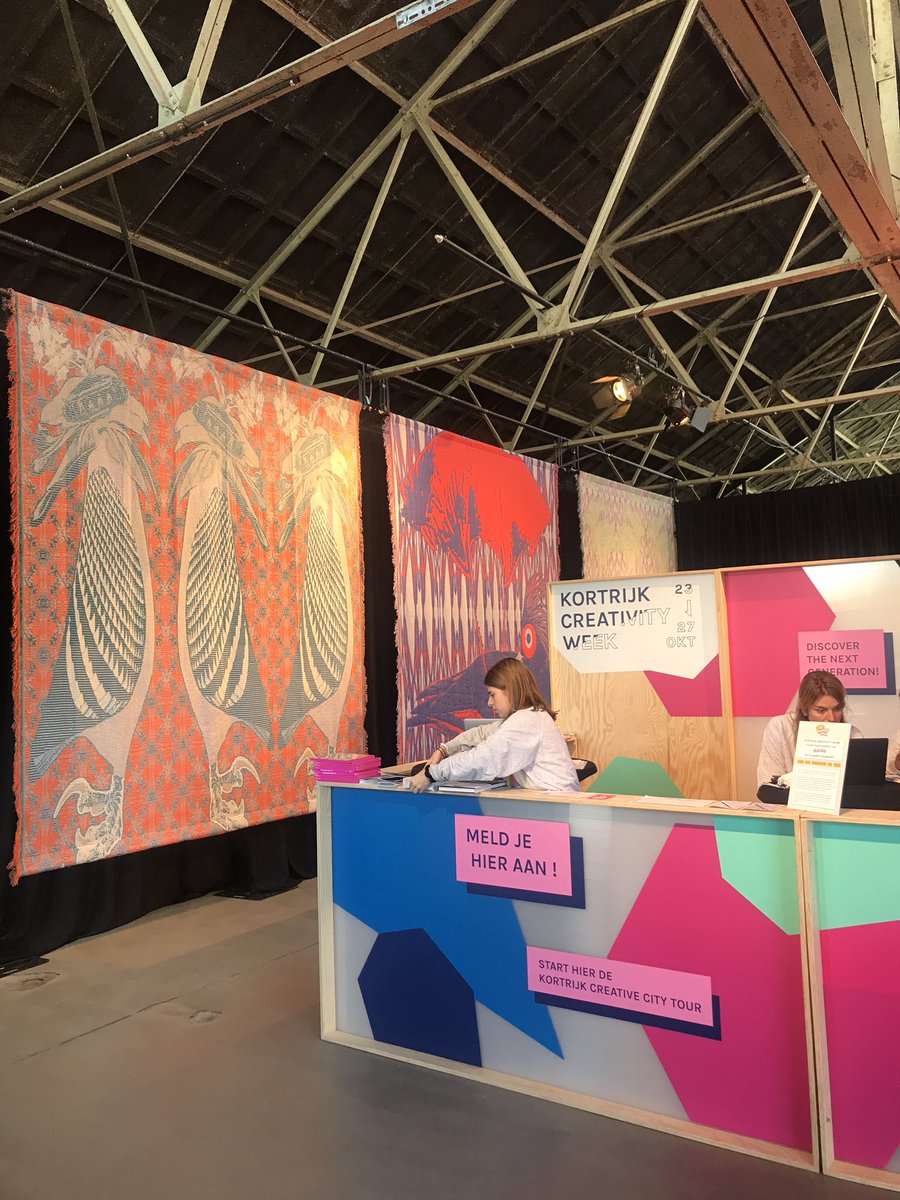 InterregFWVL's tweet photo. Aujourd’hui nous assistons à l’événement de la semaine la #kortrijkcreativityweek à Courtrai #Design #Innovation #Exposition https://t.co/NfKCOlmBmi