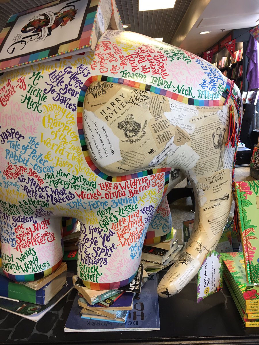 Amykawhite's tweet photo. Met #Elephantstale @Wstonesipswich this week was lovely to see an #Elmer again ππ @LoveMeeDesigns love the design so appropriate for a book π shop π https://t.co/SdFrlQf9A8
