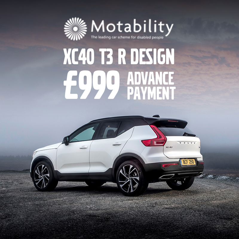Times running out! Get a brand new Volvo XC40 T3 R Design on Motability with only £999 Advance Payment. 🤩 But hurry! Offer ends on 31st October! Find out more at bit.ly/xc40motability