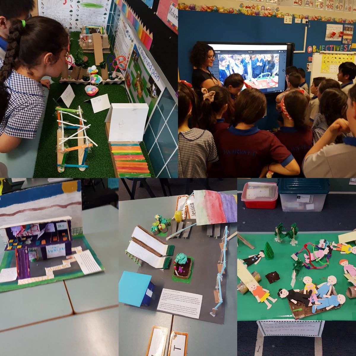 MissTBrady's tweet photo. We were lucky enough to visit @fairvaleps inclusive playgrounds today. Our K-6 STEM project has produced some amazing ideas, #KB2019 were blown away with some of the exciting playgrounds! Thank you to all of the teachers and students! @Laws6 @AnthonyPitt4 https://t.co/Okh10cbxJk
