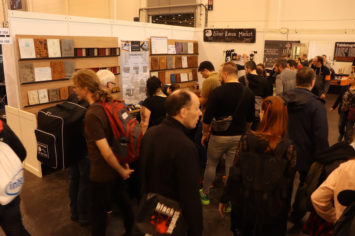 MarketSilver's tweet photo. The first day of #SPIEL19 has started and the visitors are so happy to goof around in our shop 🎲
#spiel2019 @SPIEL_Messe  #dndstore #dungeonsanddragons #dnd #ttrpg https://t.co/yMss1TwiO5