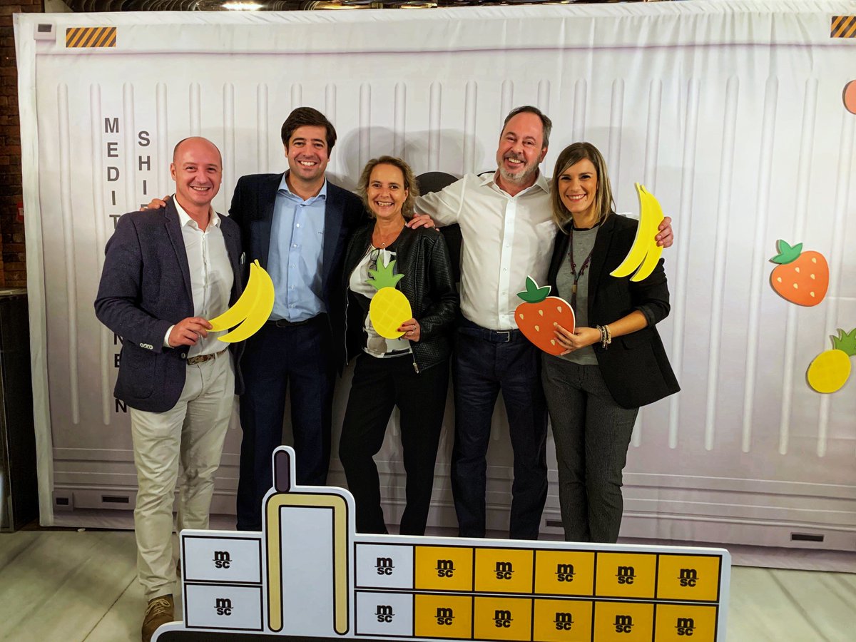 MSCCargo's tweet photo. On Tuesday, our team in Spain gathered clients and collaborators for a dinner party as part of the Fruit Attraction fair in Madrid. Here are some photos from our fruit shipping photo wall! #MSCFA ๐๐๐ https://t.co/f24faRuNP6