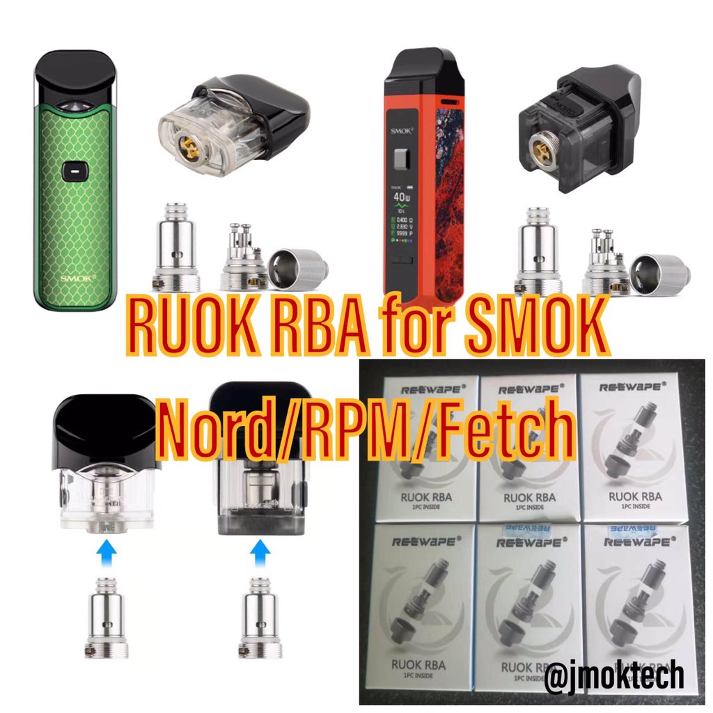 Are you tired of SMOK Nord OCC coil , here RUOK RBA coil by Reewape is  coming to save you, you can enjoy the DIY pleasure and brings you massive  vapor and