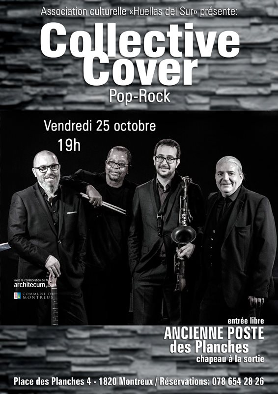 CollectiveCover's tweet image. The Collective Cover (Rock Pop)
Ancienne Poste des planches - Montreux
Vendredi 25 octobre - Ouverture 19h00, concert à 20h00
Ancienne Poste des Planches - Pl. des Planches 4, 1820 Montreux
Entrée libre
Réservations: 078 654 28 26