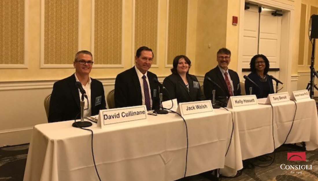 Consigli1905's tweet photo. Consigli’s Diversity &amp; Community Outreach Manager joined other industry professionals to discuss ways to continue building middle skill #tech talent #career opportunities in the #onstruction industry by partnering with institutions like @bfit1908 at the #MAJobsSummit2019 https://t.co/fzZVKiJmps