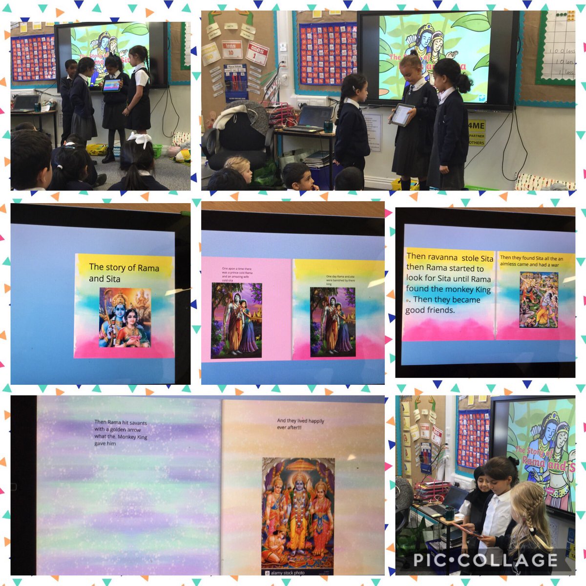 SmithdownPrimY3's tweet photo. To celebrate Diwali 3LA have made ebooks to retell the story of Rama and Sita. They then read their stories to the rest of the class. #smithdownre #smithdownreaders #smithdowncomp https://t.co/YR2ENLQ3WC