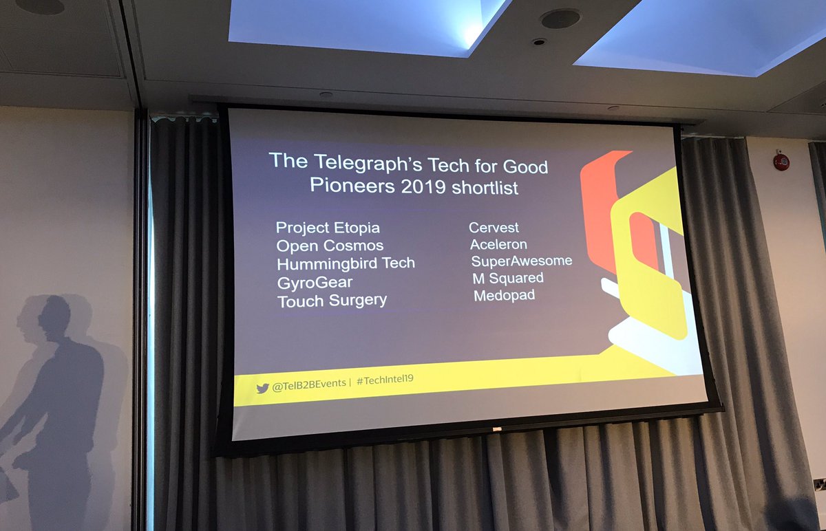 LindaLigios's tweet image. Exciting shortlist of #tech4good pioneers #2019 @Telegraph #TechIntel19. And the winners are... M Squared, SuperAwesone and Touch Surgery. Congrats to all the winners! @M2Lasers @GoSuperAwesome @TouchSurgery