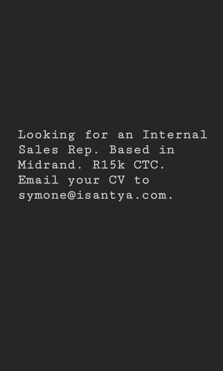 symonexdavids's tweet photo. #LookingForZA #JobSeekersSA https://t.co/LNoNeNEQve