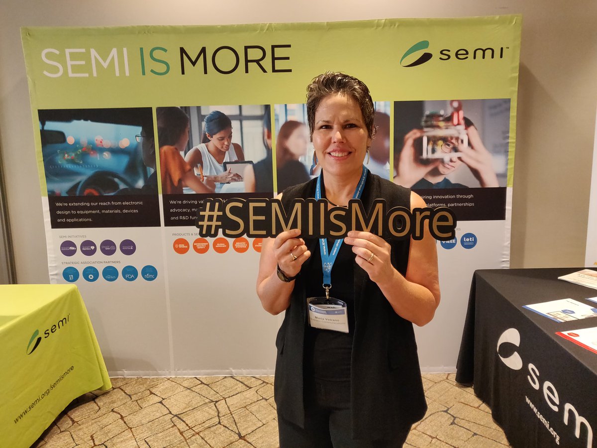 MEMSGroup's tweet photo. .@PRdiva2015 is more with SEMI! #SEMIIIsMore #SEMI_MSEC @SEMIconex https://t.co/52PG14d8Zn