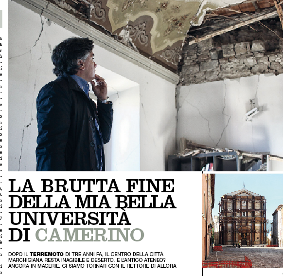 ilvenerdi's tweet photo. Anteprima #ilVenerdì: tre anni fa il terremoto devastava anche #Camerino e la sua università. Da allora poco è cambiato. Il reportage di Asmae Siria Dachan @scrivosempre sul magazine in edicola domani con @repubblica https://t.co/zoS435LSi6